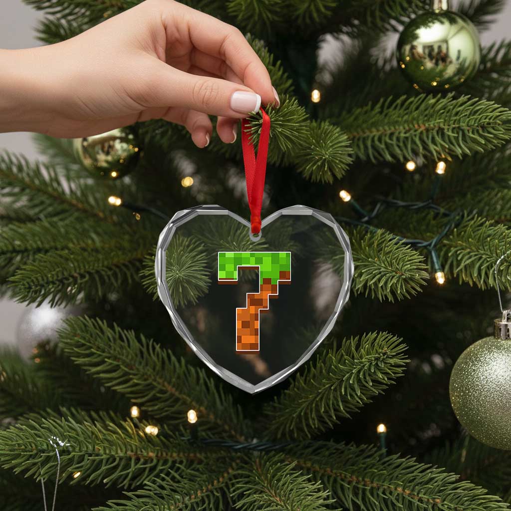 Number 7 Heart Crystal Glass Ornament Game Matching 67 Meme Costume 7th Birthday 7 Years TS10 Print Your Wear