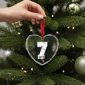 Number 7 Heart Crystal Glass Ornament Matching 67 Meme 7th Birthday 7 Years TS10 Print Your Wear