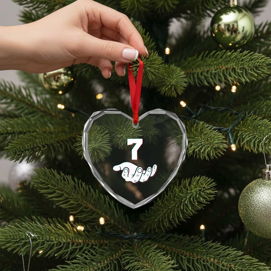 Number 7 Heart Crystal Glass Ornament Matching 67 Meme Costume 7th Birthday 7 Years TS10 Print Your Wear