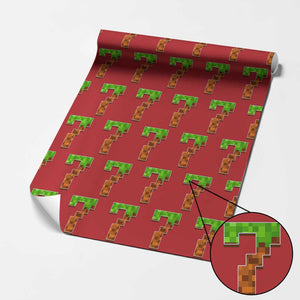 Number 7 Wrapping Paper Roll Game Matching 67 Meme Costume 7th Birthday 7 Years TS10 Red Print Your Wear