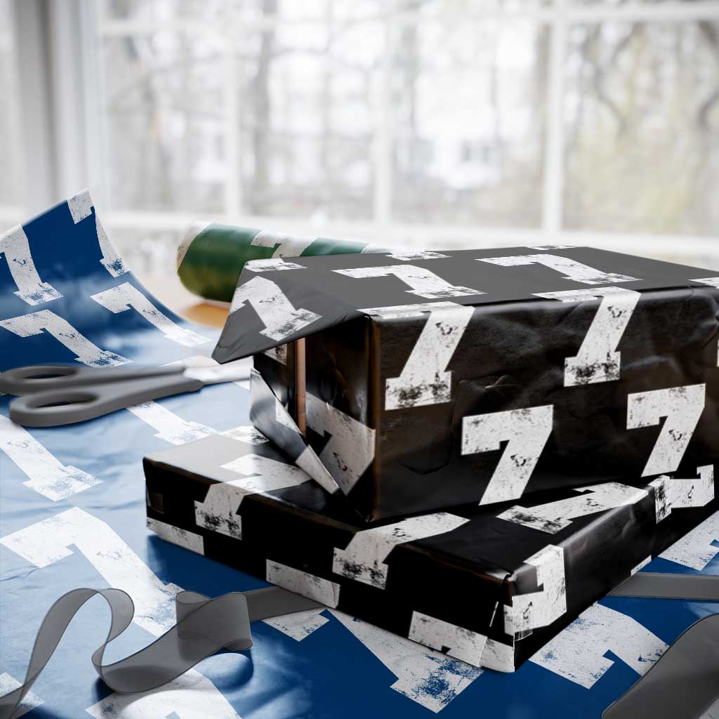Number 7 Wrapping Paper Roll Matching 67 Meme 7th Birthday 7 Years TS10 Black Print Your Wear