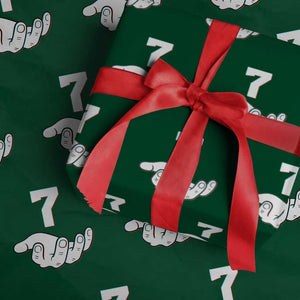 Number 7 Wrapping Paper Roll Matching 67 Meme Costume 7th Birthday 7 Years TS10 Green Print Your Wear