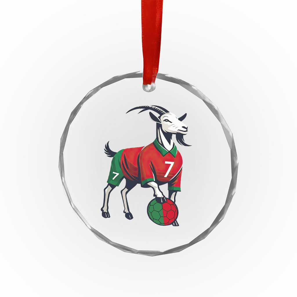Number Seven Soccer GOAT Siuuuu Celebration Crystal Glass Ornament TS12 Print Your Wear