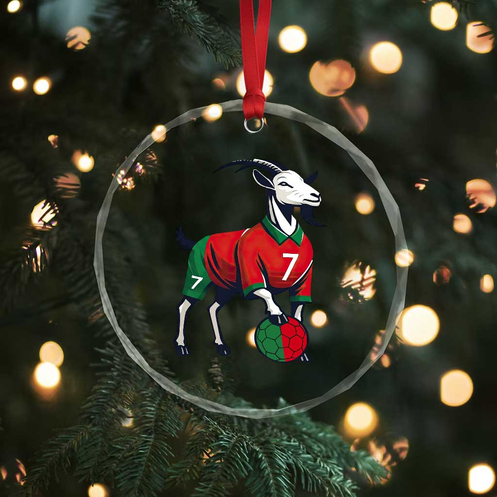 Number Seven Soccer GOAT Siuuuu Celebration Crystal Glass Ornament TS12 Print Your Wear