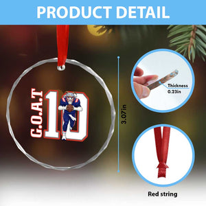Number Ten Football Quarterback Fan Crystal Glass Ornament TS12 Print Your Wear