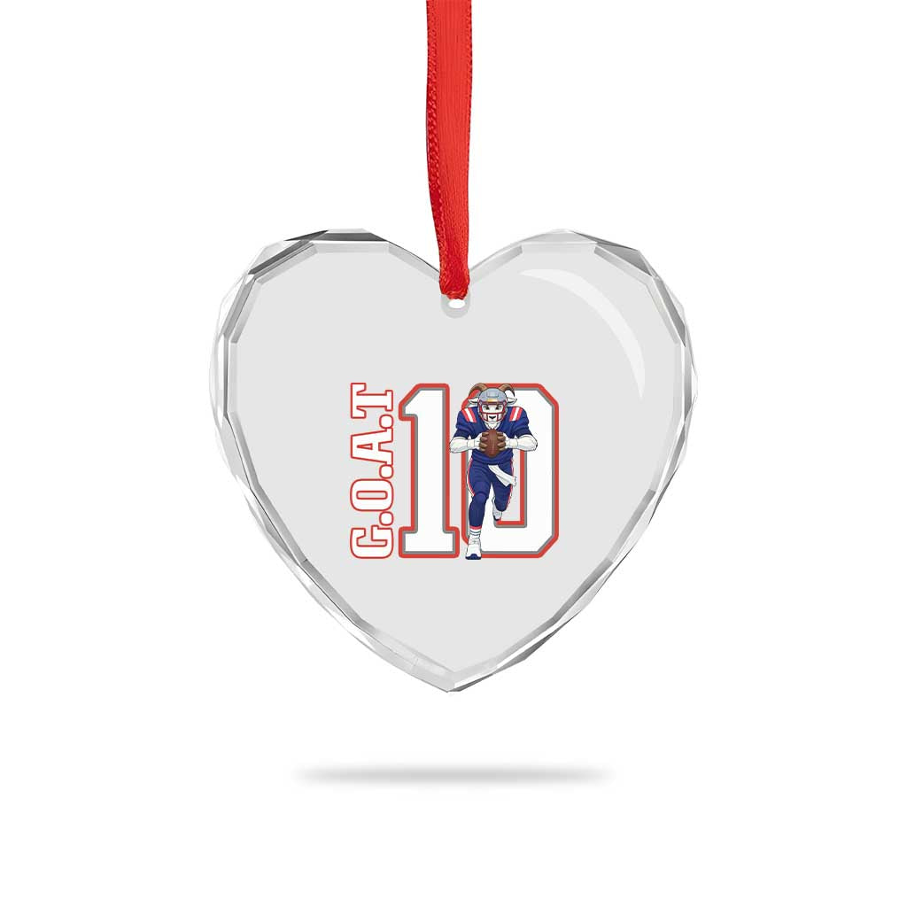 Number Ten Football Quarterback Fan Heart Crystal Glass Ornament TS12 Print Your Wear