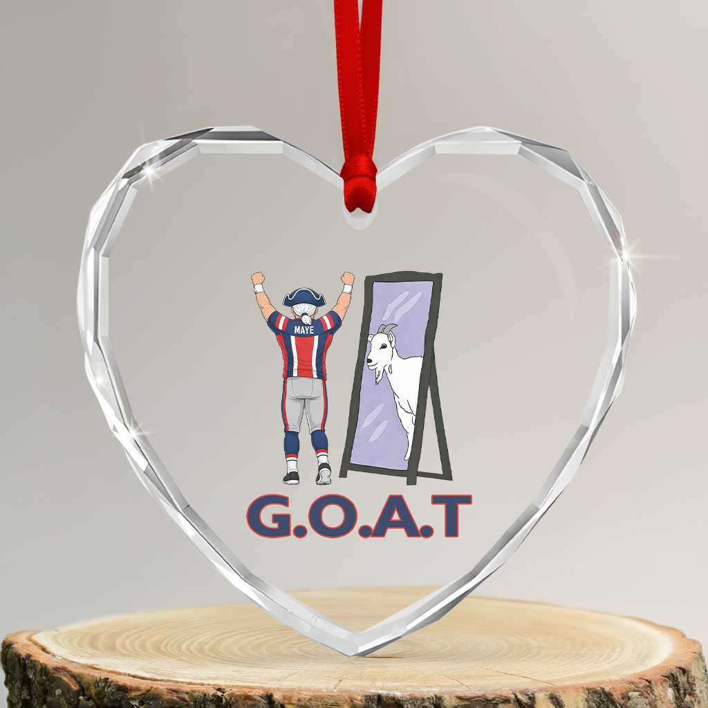 Number Ten Mirror Goat Heart Crystal Glass Ornament Football Lover Gift TS12 Transparent Glass 3'' Heart Print Your Wear