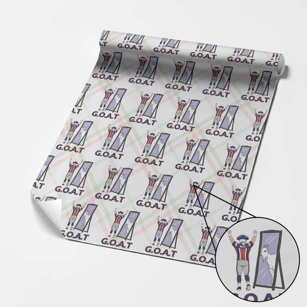 Number Ten Mirror Goat Wrapping Paper Roll Football Lover Gift TS12 Christmas Plaid Print Your Wear