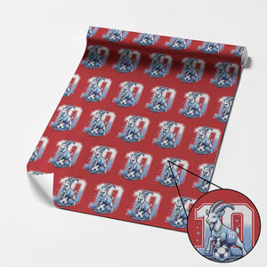 Number Ten The Goat Of Football Fans Wrapping Paper Roll Soccer Lover Gift TS12 Red Print Your Wear