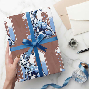 Number Ten The Goat Of Football Fans Wrapping Paper Roll Soccer Lover Gift TS12 Mocha Print Your Wear