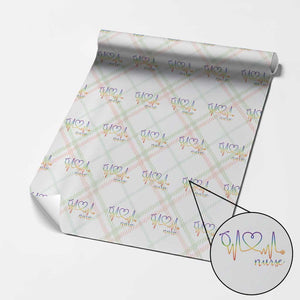 Nurse Heartbeat Rainbow Heart LGBTQ Pride Wrapping Paper Roll Medical Professional Support TS12 Christmas Plaid Print Your Wear
