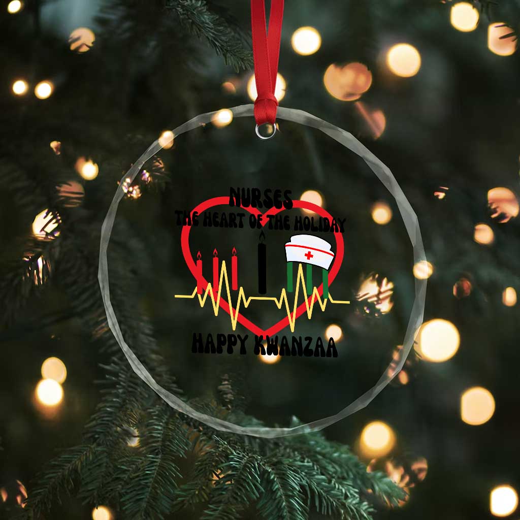 Nurse The Heart Of The Holiday Crystal Glass Ornament Happy Kwanzaa Medical Gift TS12 Print Your Wear