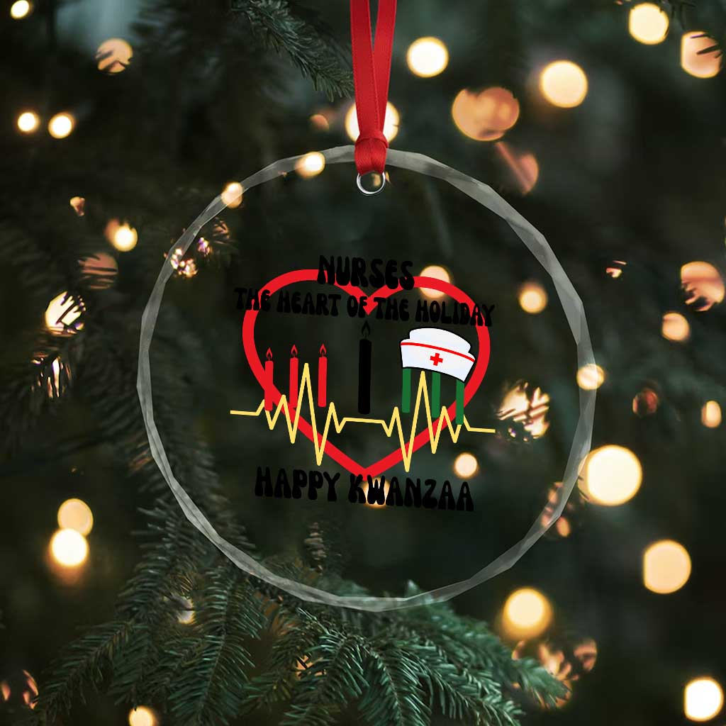 Nurse The Heart Of The Holiday Crystal Glass Ornament Happy Kwanzaa Medical Gift TS12 Print Your Wear