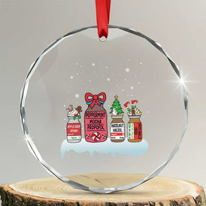 Nurse Xmas Crystal Glass Ornament Funny Nursing Nurse RN LPN NP Doctor Nicu TS10 Transparent Glass 3'' Circle Print Your Wear