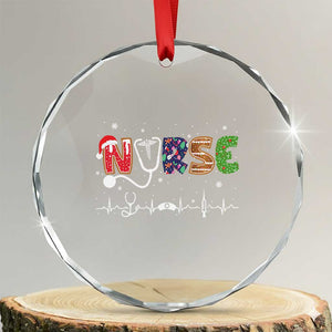 Nurse Xmas Crystal Glass Ornament Nursing RN LPN NP Nicu Xmas Gift TS10 Transparent Glass 3'' Circle Print Your Wear