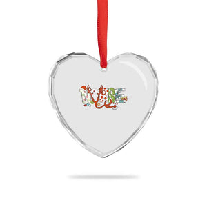 Nurse Xmas Stethoscope Reindeer Hat Heart Crystal Glass Ornament TS09 Print Your Wear