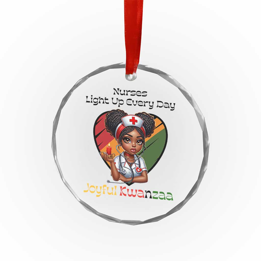 Nurses Light Up Everyday Crystal Glass Ornament Joyful Kwanzaa Celebration Gift TS12 Print Your Wear