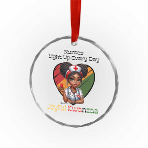 Nurses Light Up Everyday Crystal Glass Ornament Joyful Kwanzaa Celebration Gift TS12 Print Your Wear