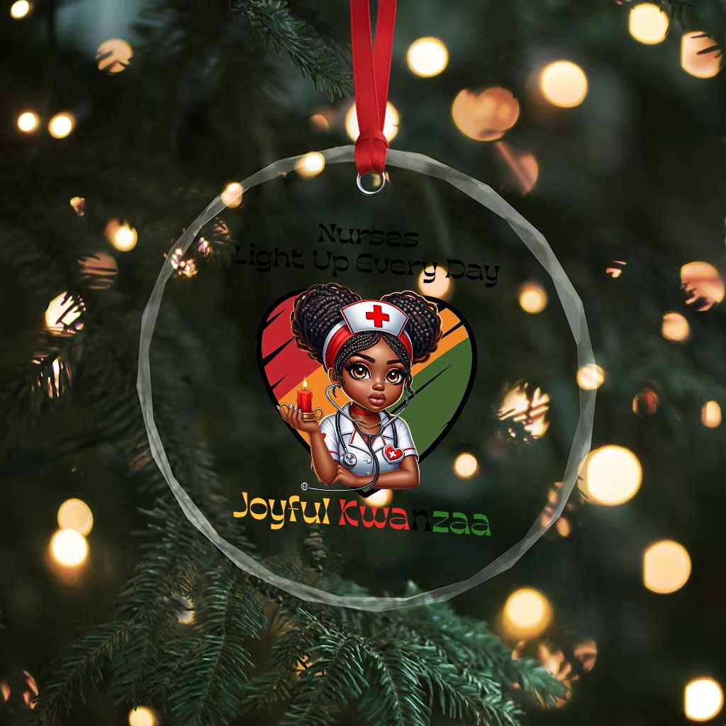 Nurses Light Up Everyday Crystal Glass Ornament Joyful Kwanzaa Celebration Gift TS12 Print Your Wear