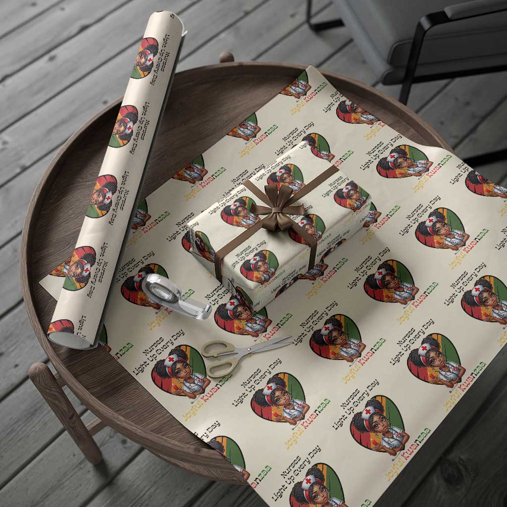 Nurses Light Up Everyday Wrapping Paper Roll Joyful Kwanzaa Celebration Gift TS12 Beige Print Your Wear