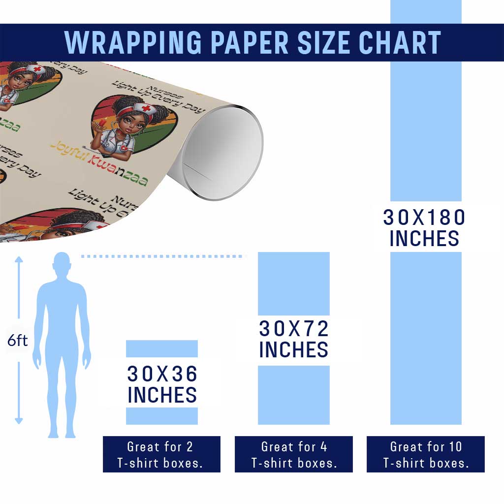 Nurses Light Up Everyday Wrapping Paper Roll Joyful Kwanzaa Celebration Gift TS12 Print Your Wear