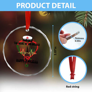 Nurses The Heart Of The Holiday Crystal Glass Ornament Kwanzaa Celebration Gift TS12 Print Your Wear
