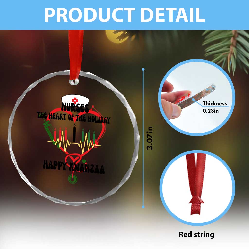 Nurses The Heart Of The Holiday Crystal Glass Ornament Kwanzaa Celebration Gift TS12 Print Your Wear