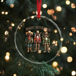 Nutcracker Cowboy Christmas Western Country Howdy Crystal Glass Ornament TS14 Print Your Wear