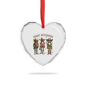 Nutcracker Cowboy Christmas Western Country Howdy Heart Crystal Glass Ornament TS14 Print Your Wear