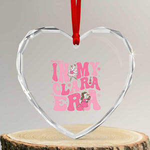 Nutcracker Goose Ballet Heart Crystal Glass Ornament In My Clara Era TS14 Transparent Glass 3'' Heart Print Your Wear