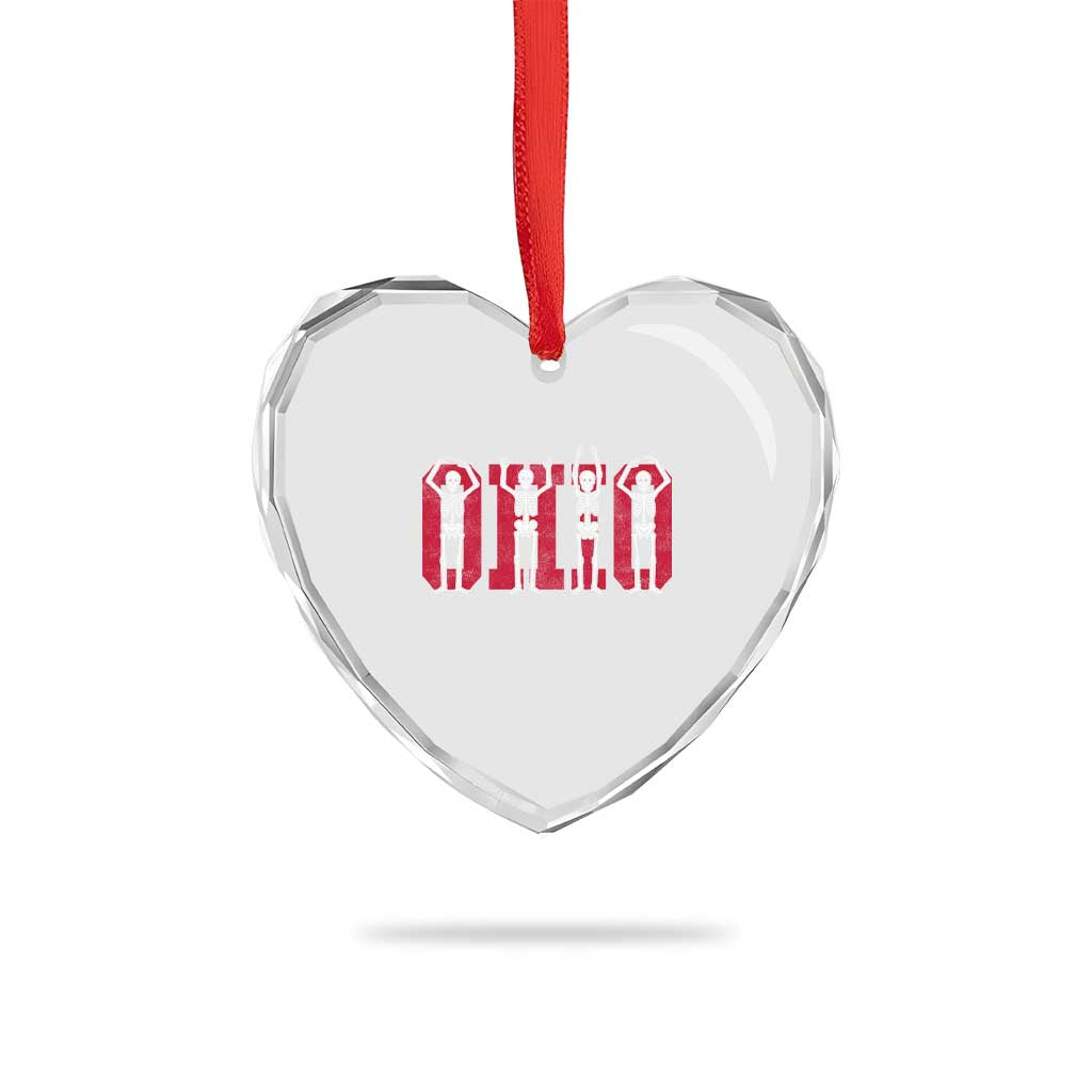 O-H-I-O State Heart Crystal Glass Ornament Funny Skeletons Ohio Vintage Halloween Team TS10 Print Your Wear