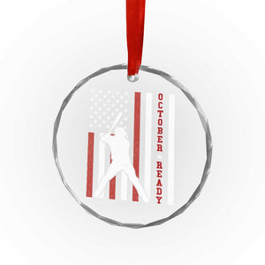 October Ready Crystal Glass Ornament Cool Distressed Philadelphia Baseball Fan US Flag TS10 Print Your Wear