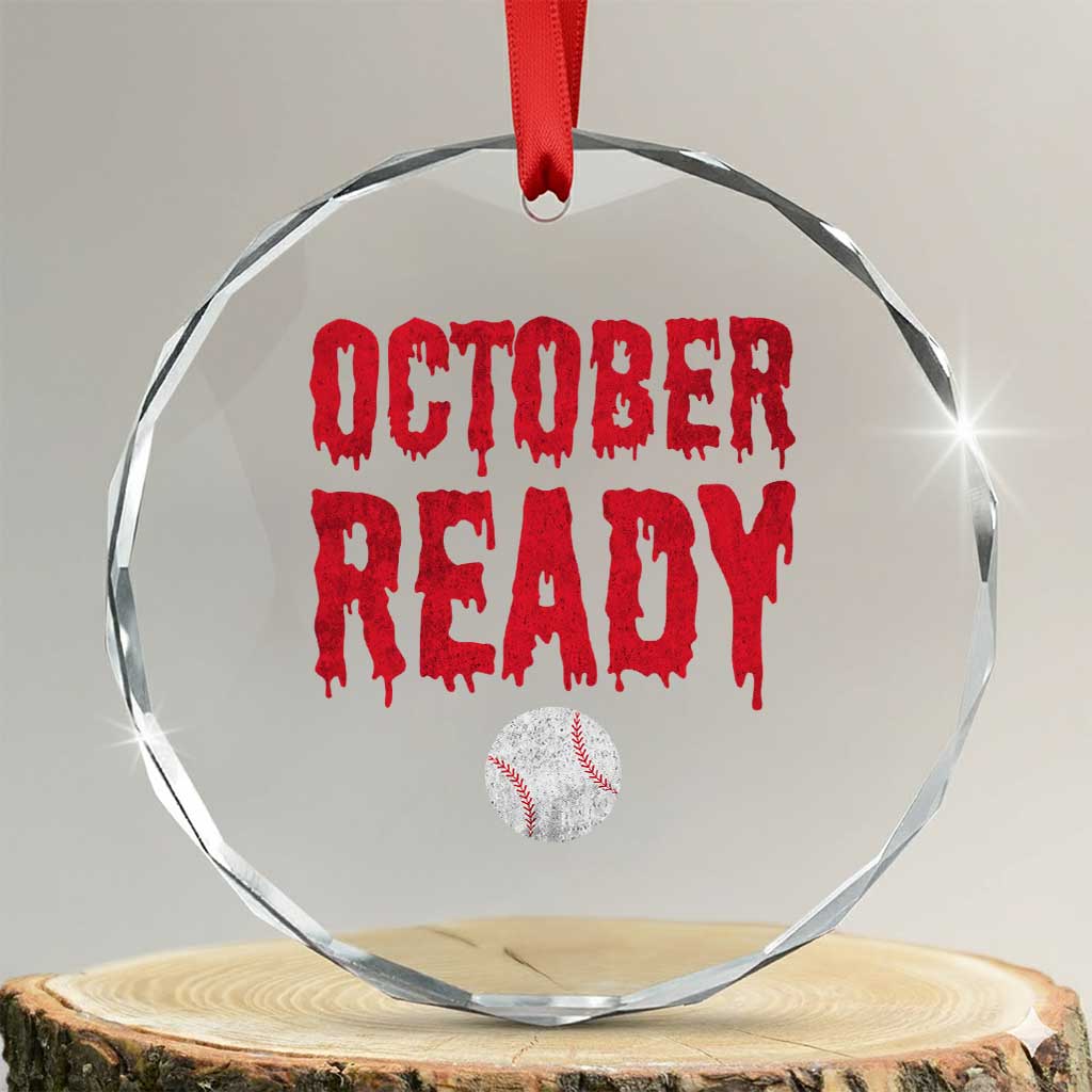 October Ready Crystal Glass Ornament Philadelphia Playoff Baseball Gift Halloween Costume TS10 Transparent Glass 3'' Circle Print Your Wear