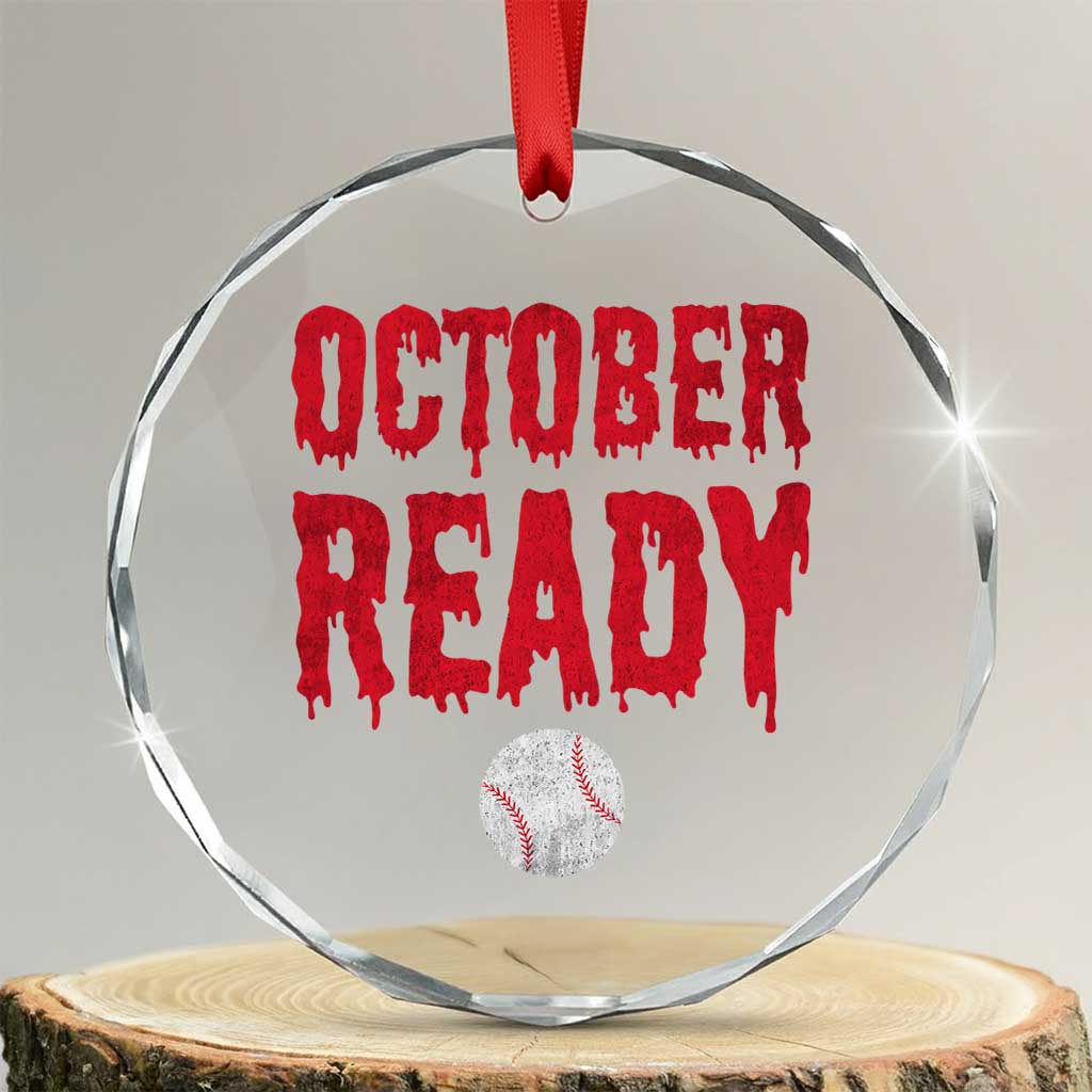 October Ready Crystal Glass Ornament Philadelphia Playoff Baseball Gift Halloween Costume TS10 Transparent Glass 3'' Circle Print Your Wear