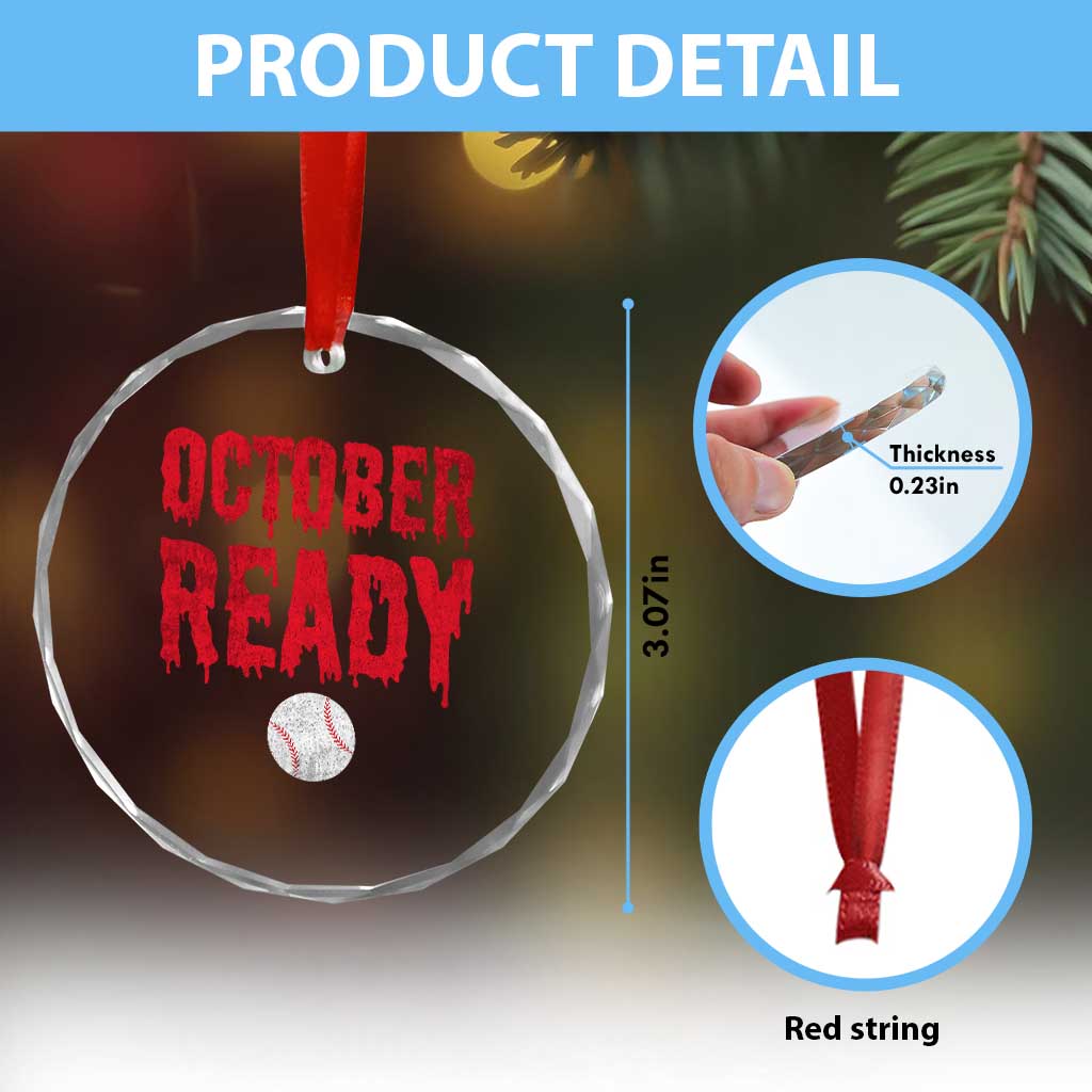 October Ready Crystal Glass Ornament Philadelphia Playoff Baseball Gift Halloween Costume TS10 Print Your Wear
