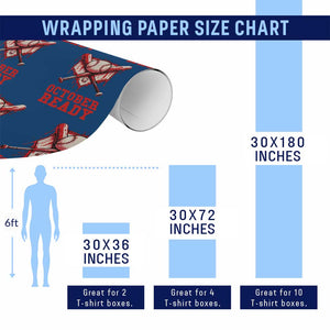 October Ready Wrapping Paper Roll Philadelphia Playoff Baseball Drip Graffiti TS10 Print Your Wear