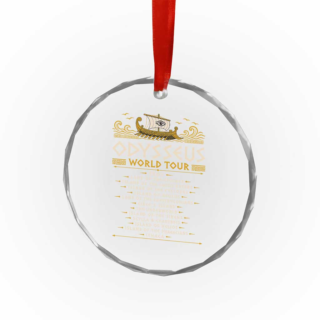 Odysseus World Tour Epic Journey Crystal Glass Ornament Funny Greek Mythology Odyssey History Gift
