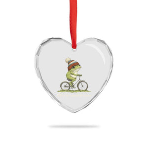 Off To Be Radical Left Scum Heart Crystal Glass Ornament Funny Frog Resistance TS11 Print Your Wear