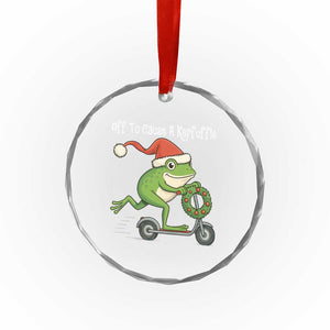 Off To Cause A Kerfuffle Crystal Glass Ornament Funny Frog Christmas TS14 Print Your Wear