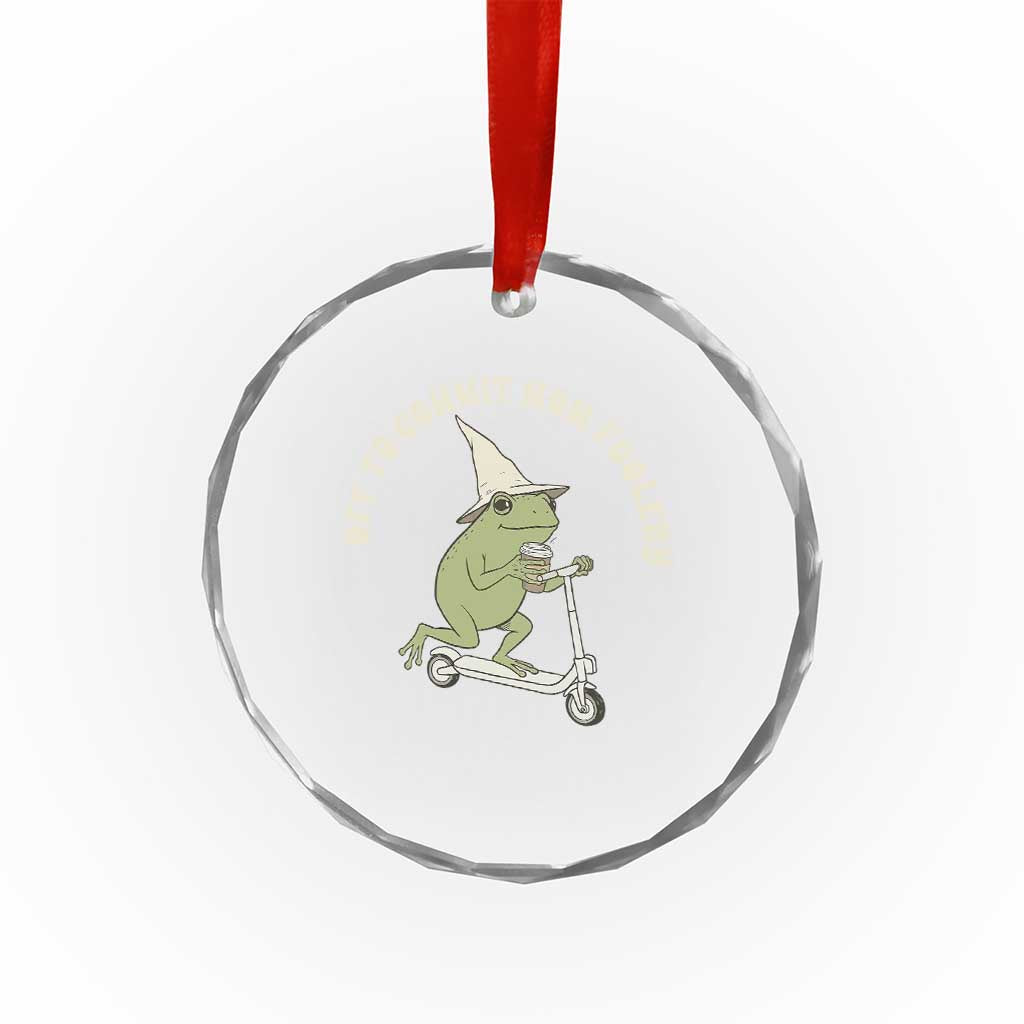 Off To Commit Mom Foolery Crystal Glass Ornament Funny Mama Frog Scooter Mother's Day TS11 Print Your Wear