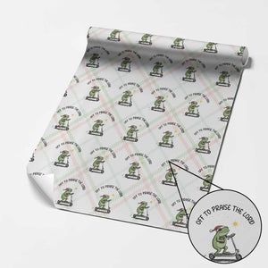 Off To Praise The Lord Wrapping Paper Roll Funny Frog Christian TS14 Christmas Plaid Print Your Wear