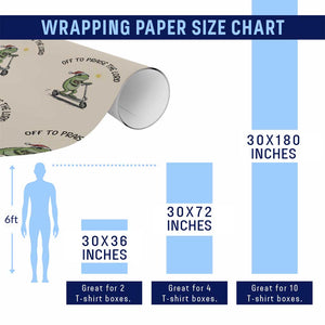 Off To Praise The Lord Wrapping Paper Roll Funny Frog Christian TS14 Print Your Wear