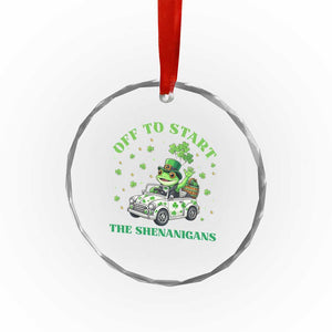 Off To Start The Shenanigans Crystal Glass Ornament St Patricks Day Frog TS12 Print Your Wear