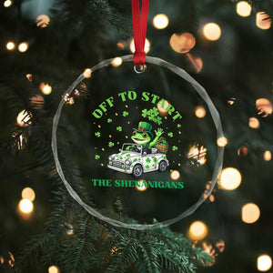 Off To Start The Shenanigans Crystal Glass Ornament St Patricks Day Frog TS12 Print Your Wear