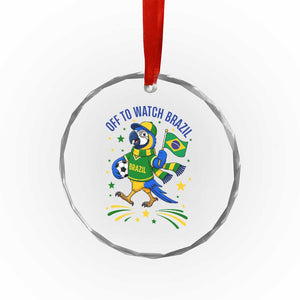 Off To Watch Brazil Crystal Glass Ornament Funny Tropical Bird Soccer Fan TS12 Print Your Wear