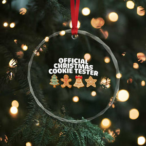 Official Christmas Cookie Tester Crystal Glass Ornament Taster Baking Crew Sibling Matching TS10 Print Your Wear