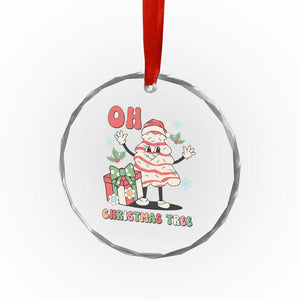 Oh Christmas Tree Retro Groovy Crystal Glass Ornament TS02 Print Your Wear