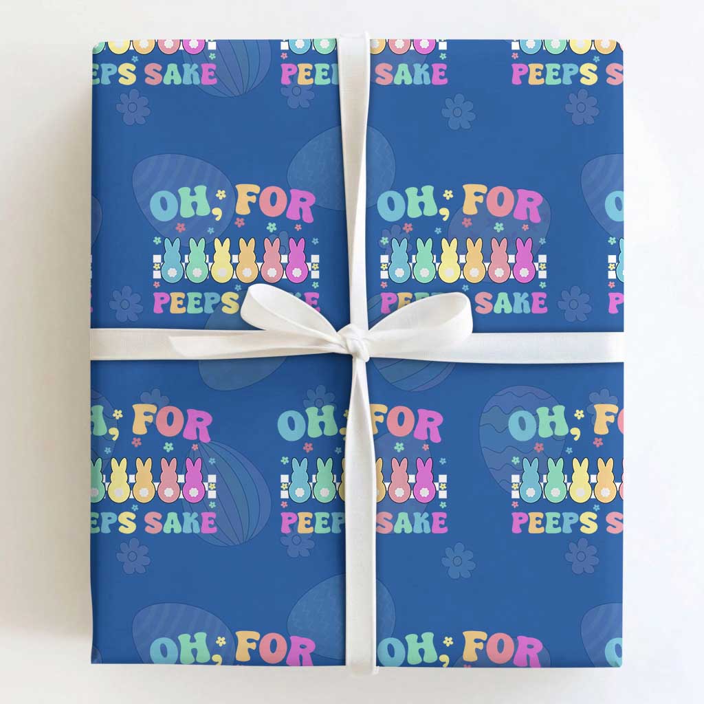Oh For Peeps Sake Easter Bunny Wrapping Paper Roll TS10 Royal Blue Print Your Wear