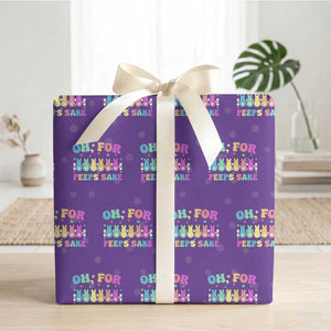 Oh For Peeps Sake Easter Bunny Wrapping Paper Roll TS10 Purple Print Your Wear