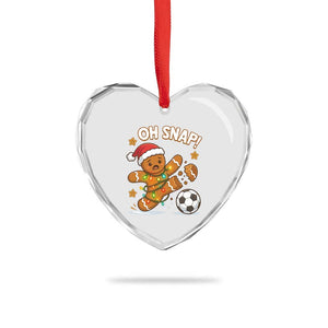 Oh Snap Gingerbreadman Christmas Soccer Heart Crystal Glass Ornament TS10 Print Your Wear